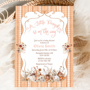 Fall Boho Pumpkin Baby Shower Invitation