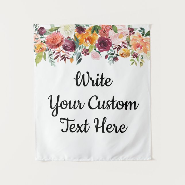 Fall Boho Shower Photo Booth Backdrop Prop Decor Tapestry (Front)