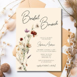 Fall Boho Wildflower Bridal Brunch Invitation<br><div class="desc">Fall Boho Wildflower Bridal Brunch Invitation with scripted lettering and beautiful,  whimsical watercolor wild flowers in burgundy,  violet and cream hues. Minimal and elegant bridal brunch invite for fall or autumn bridal brunch</div>