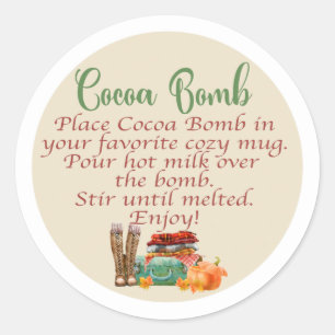 FALL bomb, cocoa bomb label