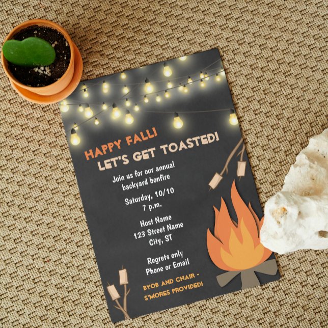 Fall Bonfire Party Invitation (Creator Uploaded)