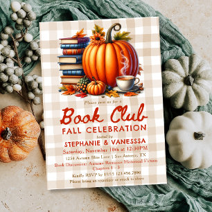 Fall Book Club Party  Invitation