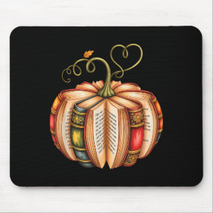 Fall Book Pumpkin Fall Librarians Bookworm Teacher Mouse Pad
