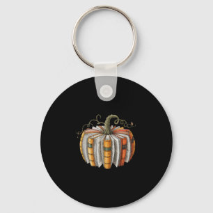 Fall Book Pumpkin Halloween Teacher Librarian Than Key Ring