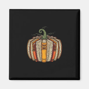 Fall Book Pumpkin Halloween Thanksgiving Bookish B Magnet