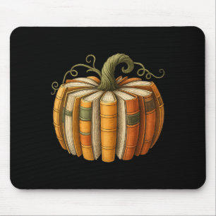 Fall Book Pumpkin Retro Reading Halloween Teacher  Mouse Pad
