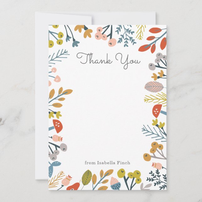 Fall Botanical Note Card (Front)