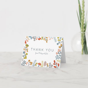 Fall Botanical Thank You Note Card