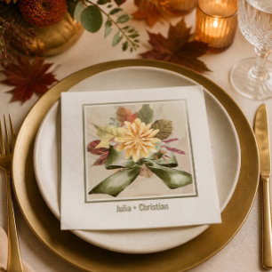 Fall Botanical Wedding Suite Paper Napkin