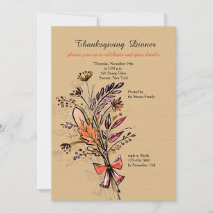 Fall Bouquet One Invitation