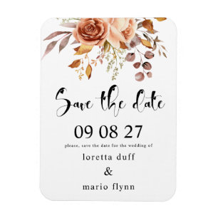 Fall Bouquet Save the date Magnet