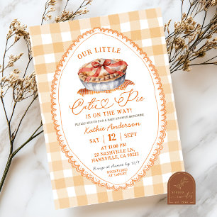 Fall Bow Coquette Pie Baby Shower Invitation