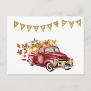 Fall Boy Baby Shower Pumpkin Thank You Note Cards
