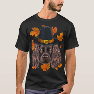 Fall Boykin Spaniel Pilgrim Thanksgiving  T-Shirt