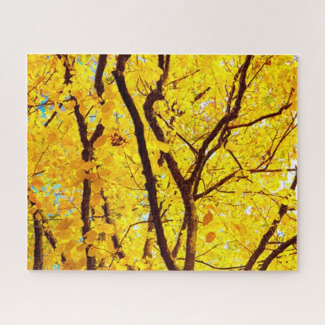 Fall Branches, Golden Yellow Jigsaw Puzzle (Horizontal)
