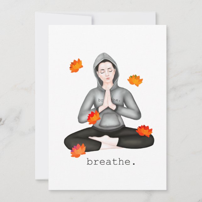 fall. breathe thank you card (Front)