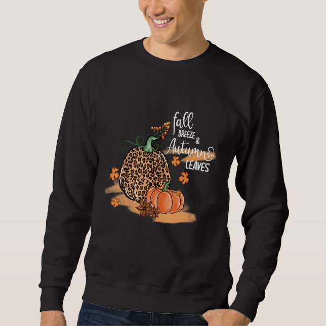 Fall Breeze And Autumun Leaves Sweatshirt (Front)
