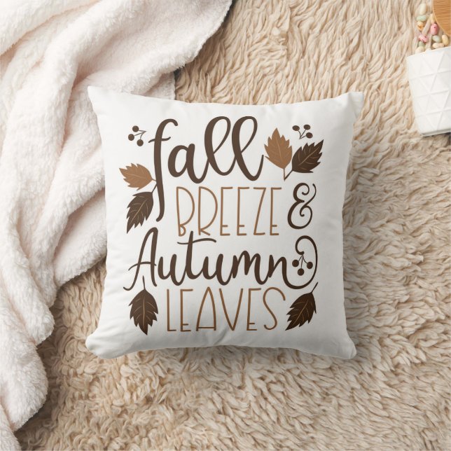 Fall Breeze Autumn Leaves Cushion (Blanket)