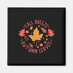 Fall Breeze Autumn Leaves Cute Maple Leaf For Wome Magnet