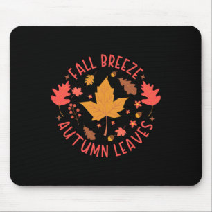 Fall Breeze Autumn Leaves Cute Maple Leaf For Wome Mouse Pad