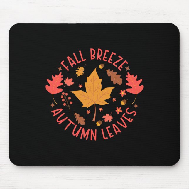 Fall Breeze Autumn Leaves Cute Maple Leaf For Wome Mouse Pad (Front)