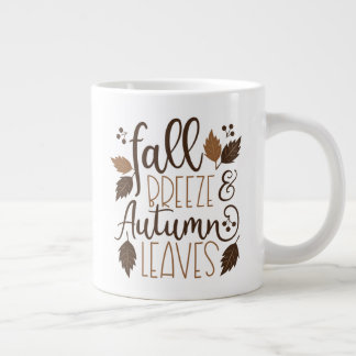 Fall Breeze Autumn Leaves Large Coffee Mug