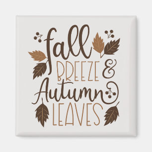 Fall Breeze Autumn Leaves Magnet