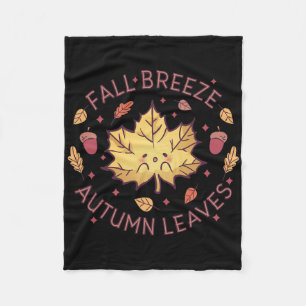 Fall Breeze Autumn Leaves Maple Leaf  Fleece Blanket