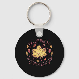 Fall Breeze Autumn Leaves Maple Leaf  Key Ring