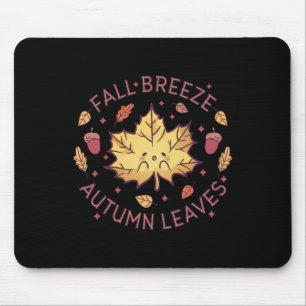 Fall Breeze Autumn Leaves Maple Leaf Mouse Pad