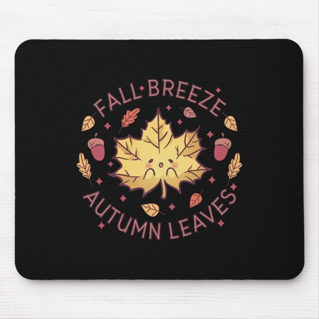 Fall Breeze Autumn Leaves Maple Leaf  Mouse Pad (Front)
