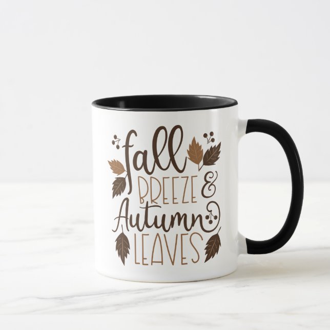 Fall Breeze Autumn Leaves Mug (Right)