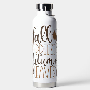 Fall Breeze Autumn Leaves Water Bottle