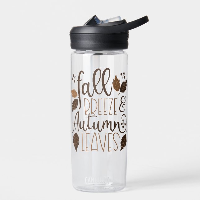 Fall Breeze Autumn Leaves Water Bottle (Left)