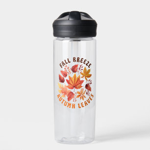Fall Breeze, Autumn Leaves –Whimsical Fall Foliage Water Bottle