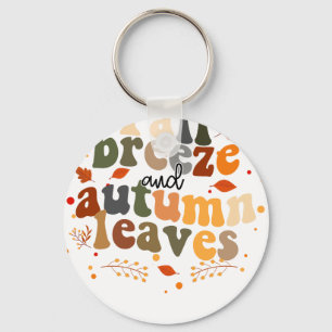 fall bress autumn leaves key ring
