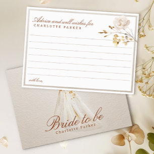 Fall Bridal Shower Advice & Wishes Card