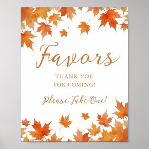 Fall Bridal Shower Favours Poster