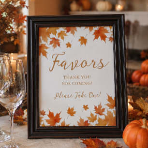 Fall Bridal Shower Favours Poster