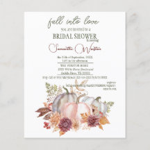 Fall Bridal Shower Invitation Budget