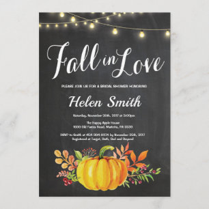 Fall Bridal Shower Invitation String Lights