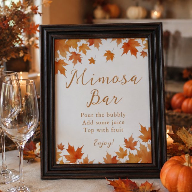 Fall Bridal Shower Mimosa Bar Poster (Creator Uploaded)