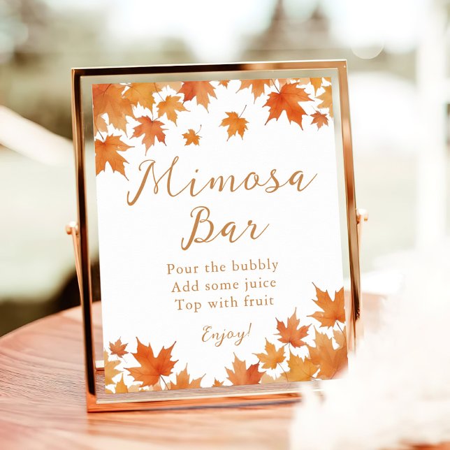 Fall Bridal Shower Mimosa Bar Poster (Creator Uploaded)