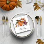 Fall Bridal Shower Napkins<br><div class="desc">Dive into a dreamy autumnal escape with our enchanting Fall Bridal Shower Napkins. From hand-painted watercolor pumpkins and blossoming burgundy and terracotta fall flowers to rustic forest green and rust botanicals — every detail is thoughtfully painted. Add a personal touch with burnt orange or burgundy calligraphy on invitations, napkins, and...</div>