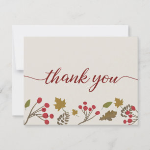 Fall Bridal shower Thank you Autumn foliage