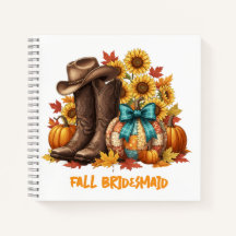 Fall Bridesmaid Journal Gift