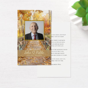 Fall Bridge Funeral Memorial Prayer