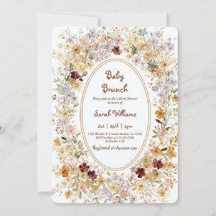 Fall Brunch Baby Shower Invitation