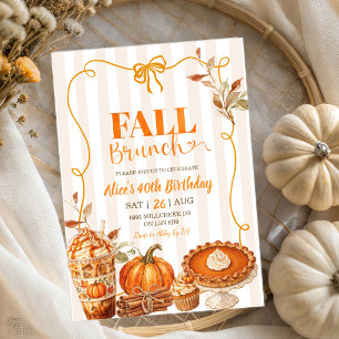Fall Brunch Birthday Invitation