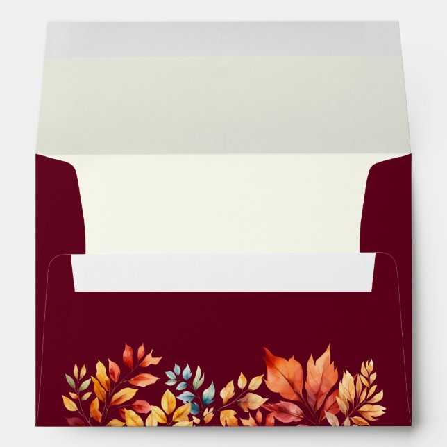 Fall Burgundy Envelope (Back (Bottom))